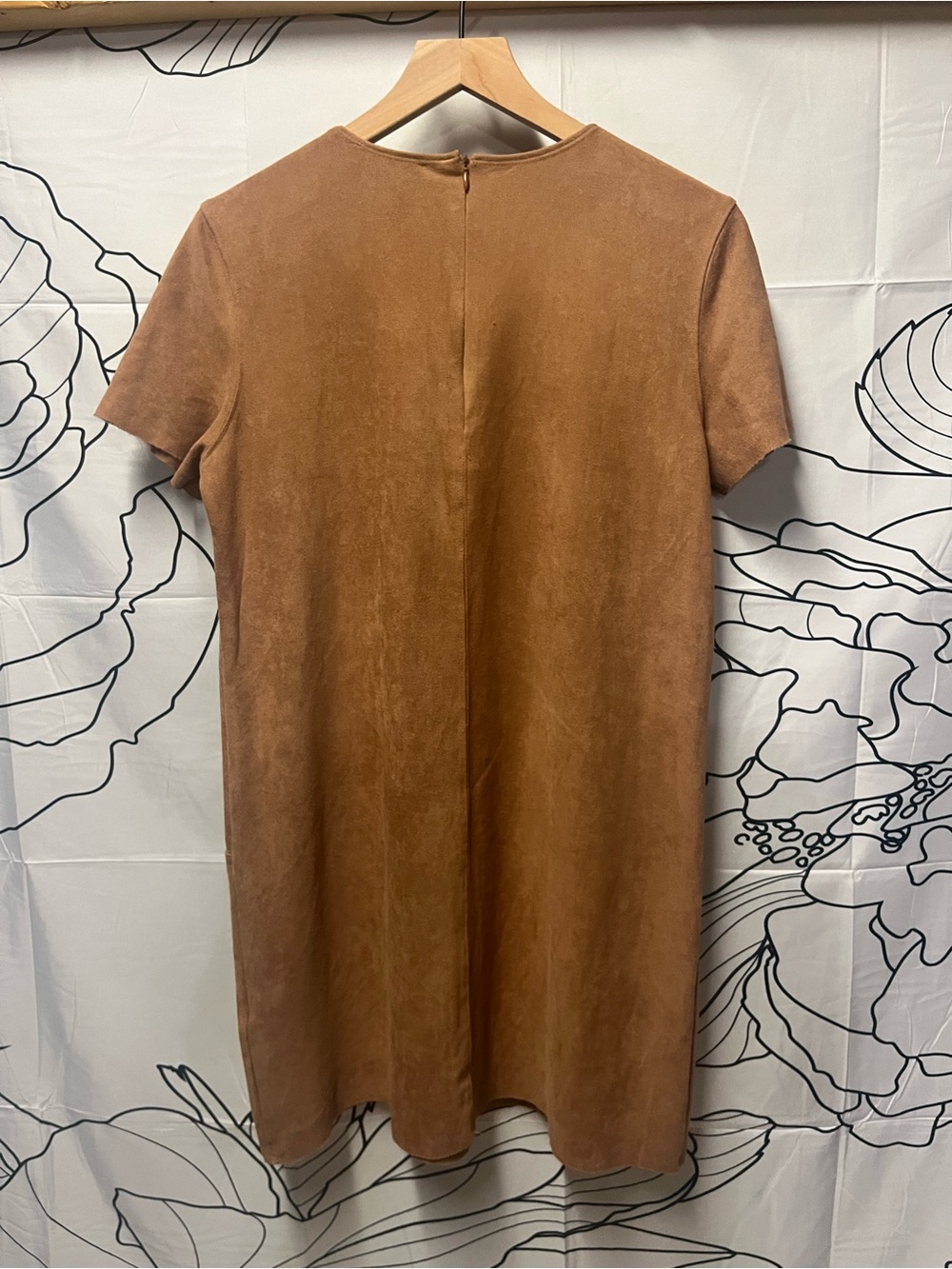 Olivaceous Vegan Suede Mini Dress (rack) - Picture 9 of 11
